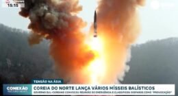 **Coreia do Norte** dispara mísseis balísticos de **curto alcance** no mar